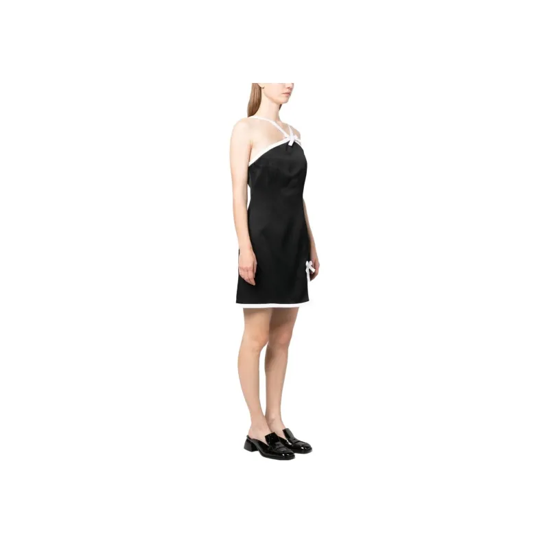 MSGM Slip Dresses Women's Black-3