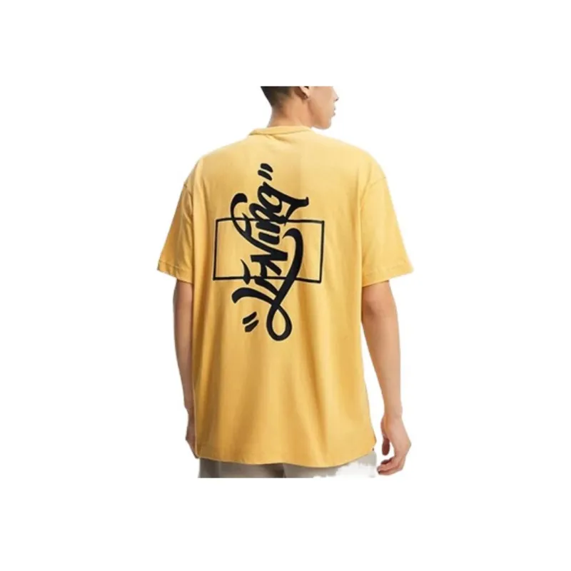 LiNing x Disney Sports Fashion Collection T Shirt Men's Light Ochre Yellow-4