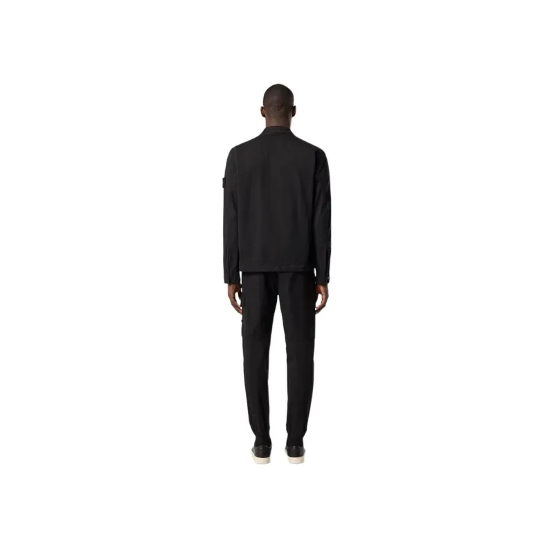 STONE ISLAND Compass Patch Zip Up Shirt Jacket-4
