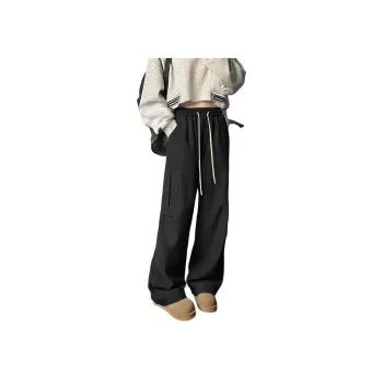 FONDLOOK Casual Pants Unisex Gray