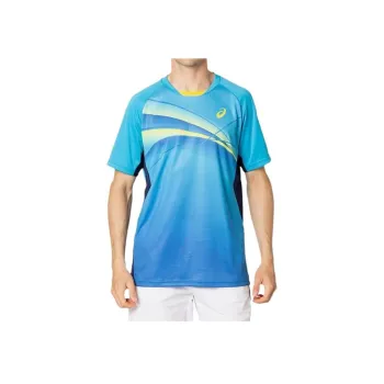 Asics T Shirts Men Sea Blue