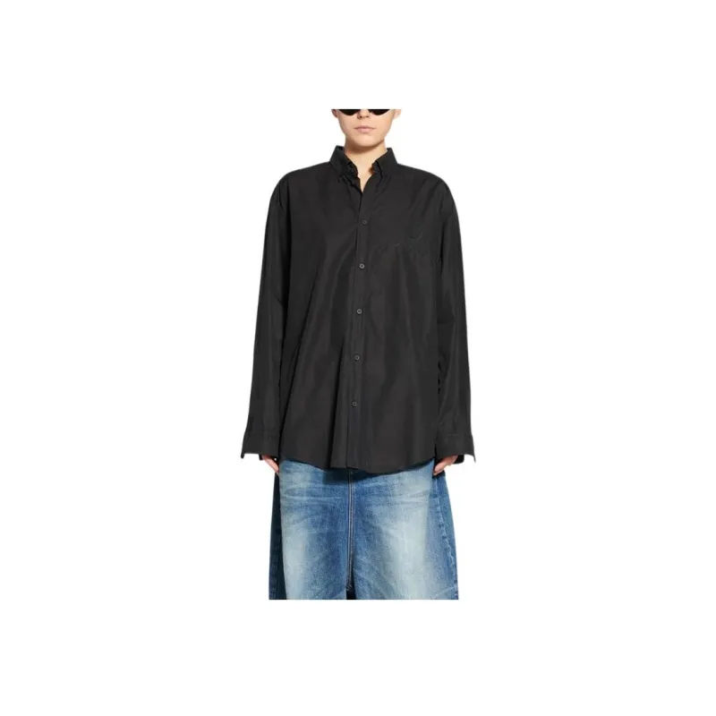 Balenciaga Balenciaga Chinese Valentine's Day FW22 Shirt Loose Fit Style Women's Black-3