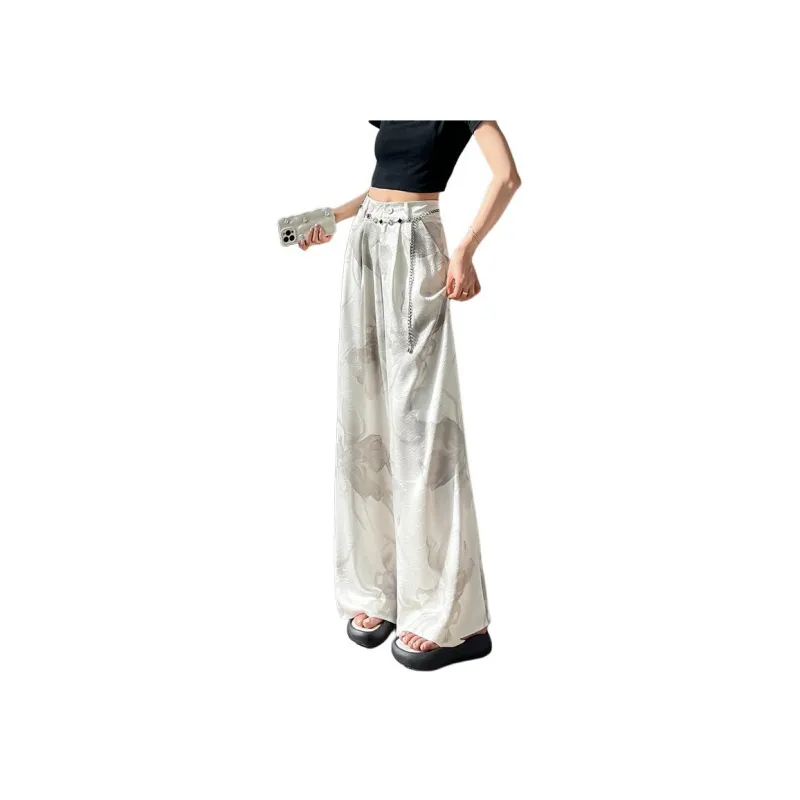 Flowers In Water Casual Pants Women's-5