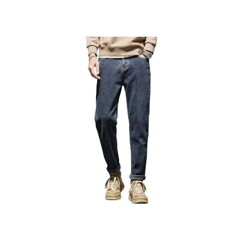 DEBRAND Jeans Men Blue Gray-0
