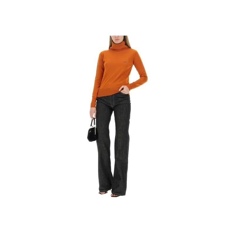 Vivienne Westwood Orb Embroidered Roll Neck Knitted Jumper-1