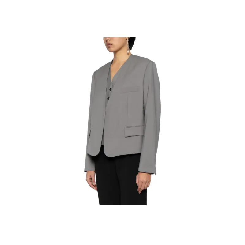 LOW CLASSIC V-neck Wool Vest And Blazer Set-3