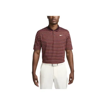Nike Dri-Fit Dri-FIT Victory Striped Golf Polo Shirt Men's Brown Red
