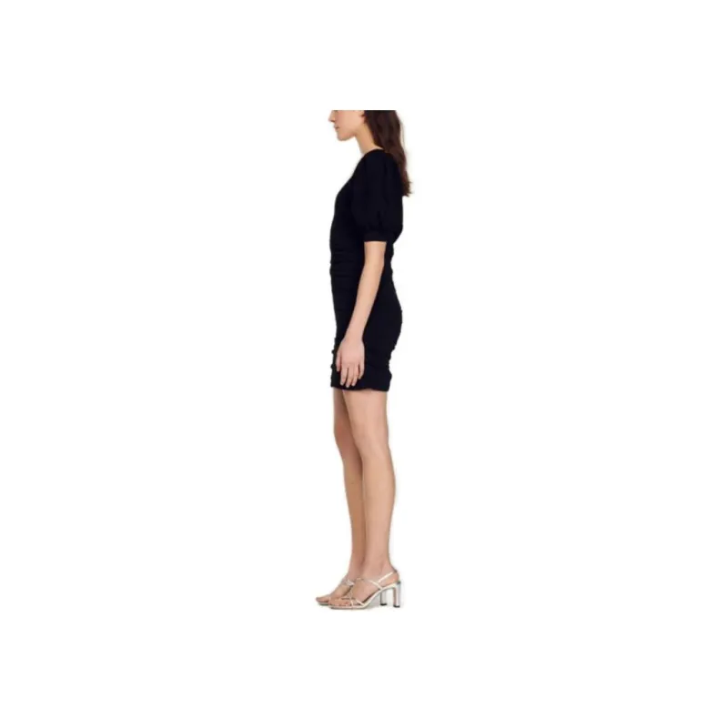 Sandro Short Sleeved Dresses Women's Black-2