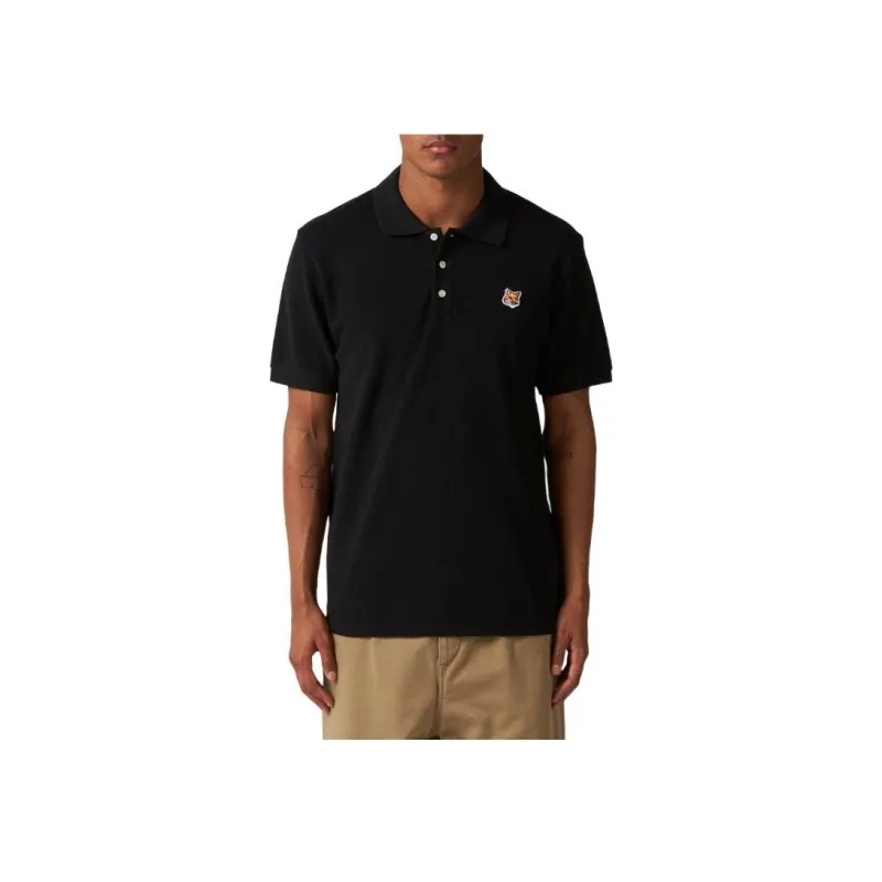 Maison Kitsuné Fox patch Polo Shirt-3