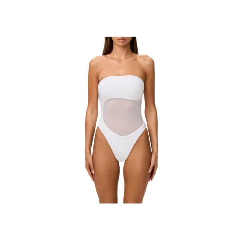 NAKED WARDROBE 화이트 여성 바디수트