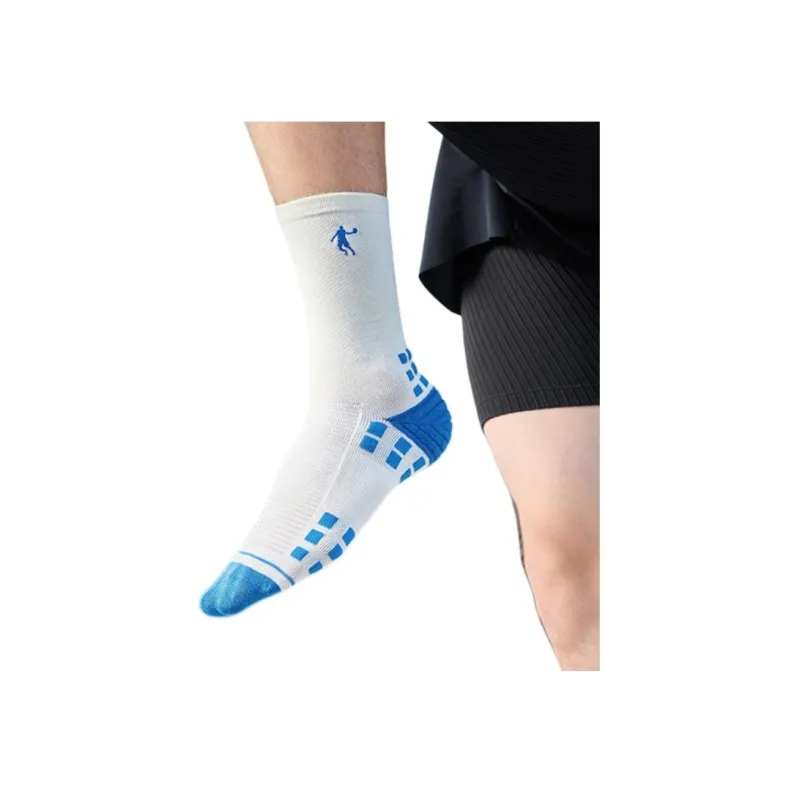 QIAODAN x QIANGFENGCHUIFU,LIANMINGKUAN Knee High Socks Unisex Dazzling Blue-2