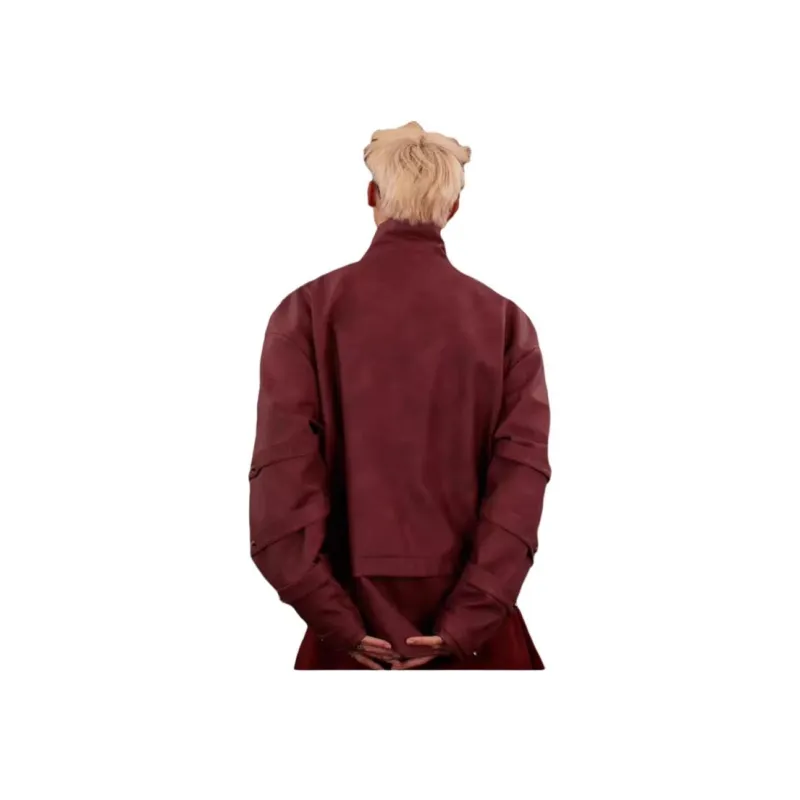 KADAKADA SUITE Leather Jacket Unisex Burgundy-1