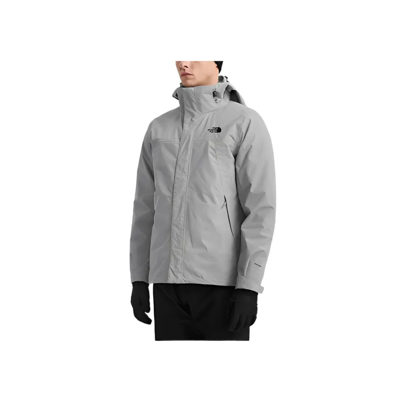 THE NORTH FACE Water Resistant Windproof Wear Resistant Warm Windbreaker Jacket Men's Gray-5