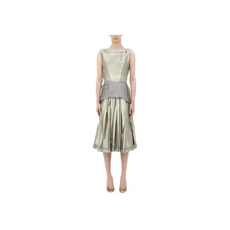 Maison Margiela Patchwork Sleeveless Midi Dress-1