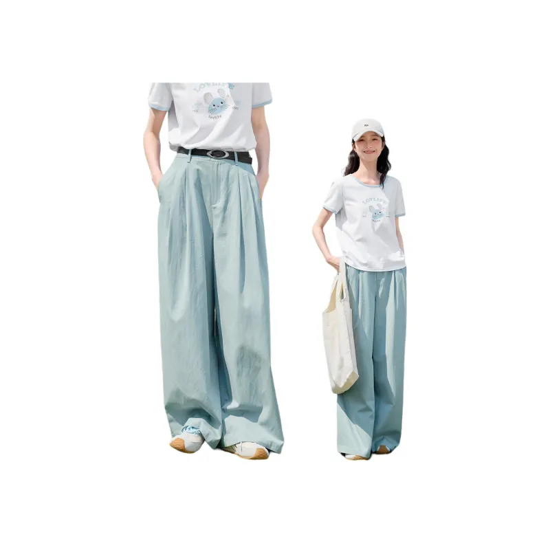 Fragment Casual Pants Women's Gray Blue-2