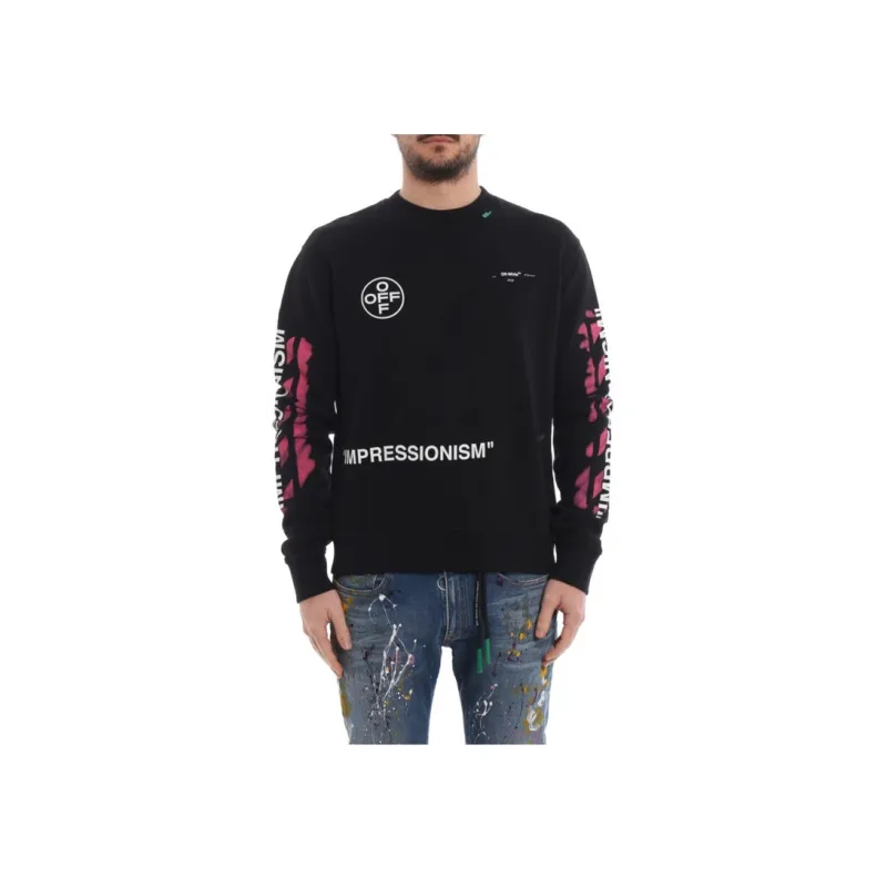 OFF WHITE Impressionism' Diag Stencil Sweatshirt-2