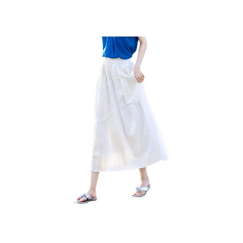 XWI Casual Long Skirts Women's Snow Porcelain White-0