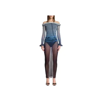 Jean Paul Gaultier The Long 3D Striped Dress