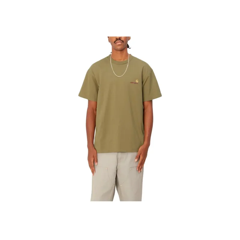 Carhartt WIP American Script T Shirt T Shirt Men's Green-2