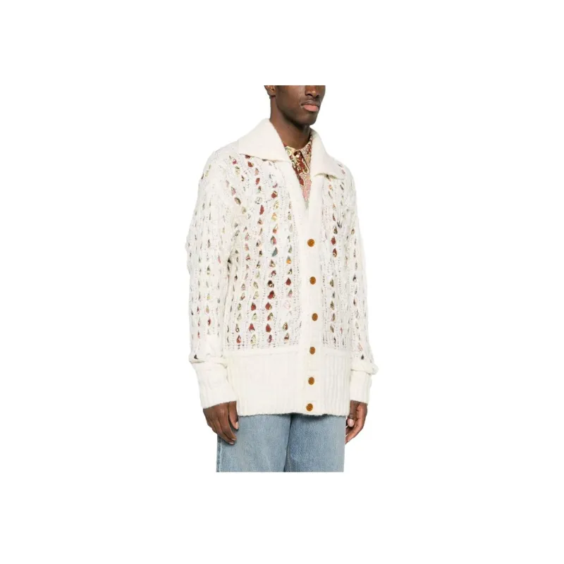Vivienne Westwood Logo embroidered Open knit Cardigan-2