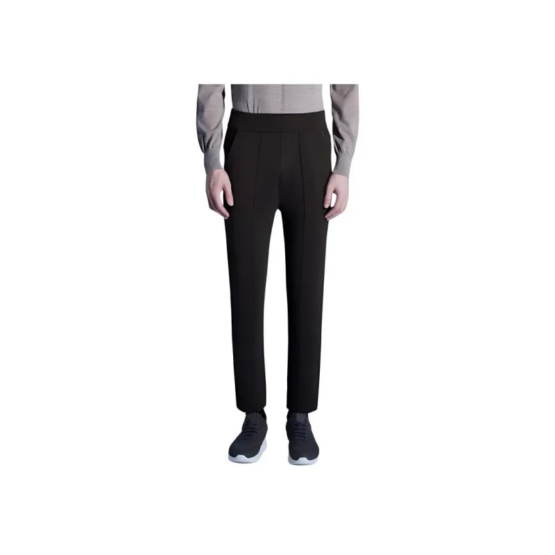 Yiwen Casual Pants Men's Dark Coffee-2