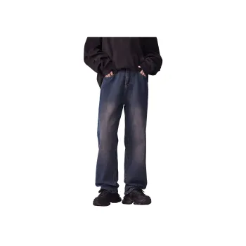 Pimio Jeans Unisex Vintage Blue Purple