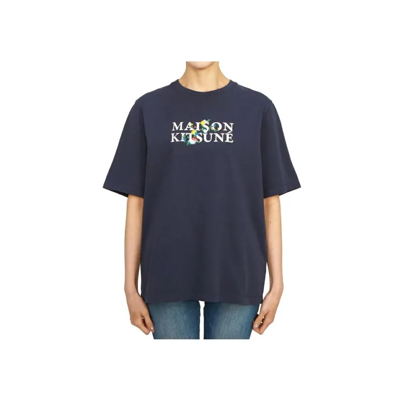 Maison Kitsune Logo Printed Crewneck T Shirt-2