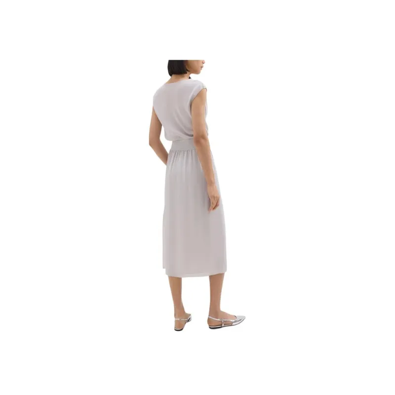 THEORY Sleeveless Dress Women's Silver White-2