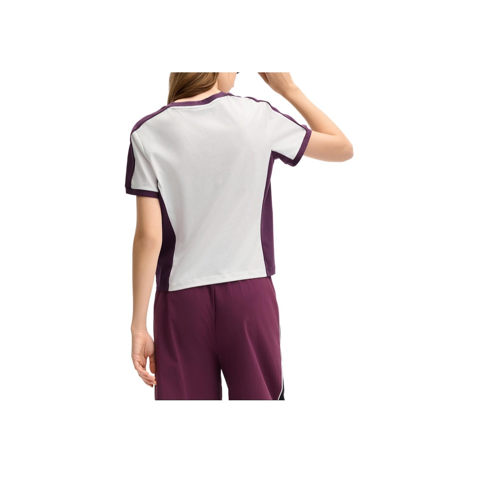 ■FILA■ Women's Basic T-shirt 3/4 Length Shorts FS2TRF2153F FILA Regular T Shirt Women's Cloud White - POIZON