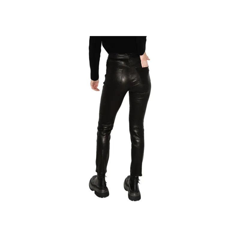FRAME Le Sylvie Skinny Leather Trousers-2