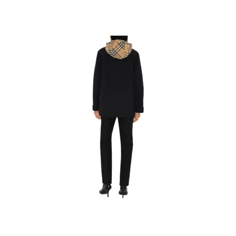 Burberry Check hood Quilted Jacket-4