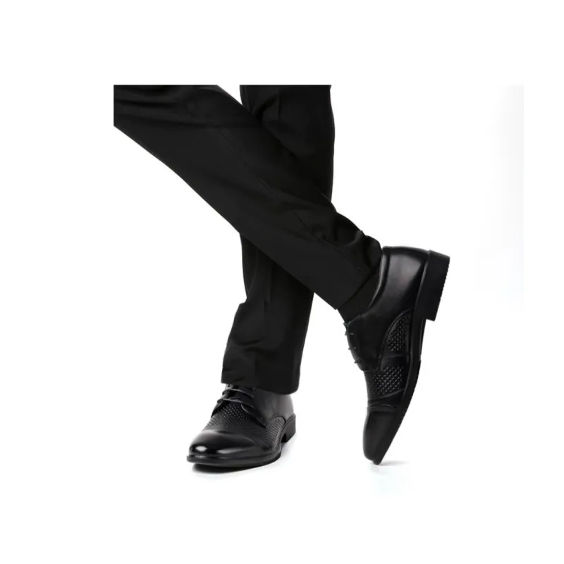 AOKANG Cut-Out Men's Shoes Dress Shoes Men's Black Brown-3