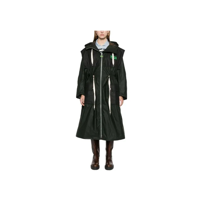 BARBOUR X Ganni Waxed Parka Coat-1