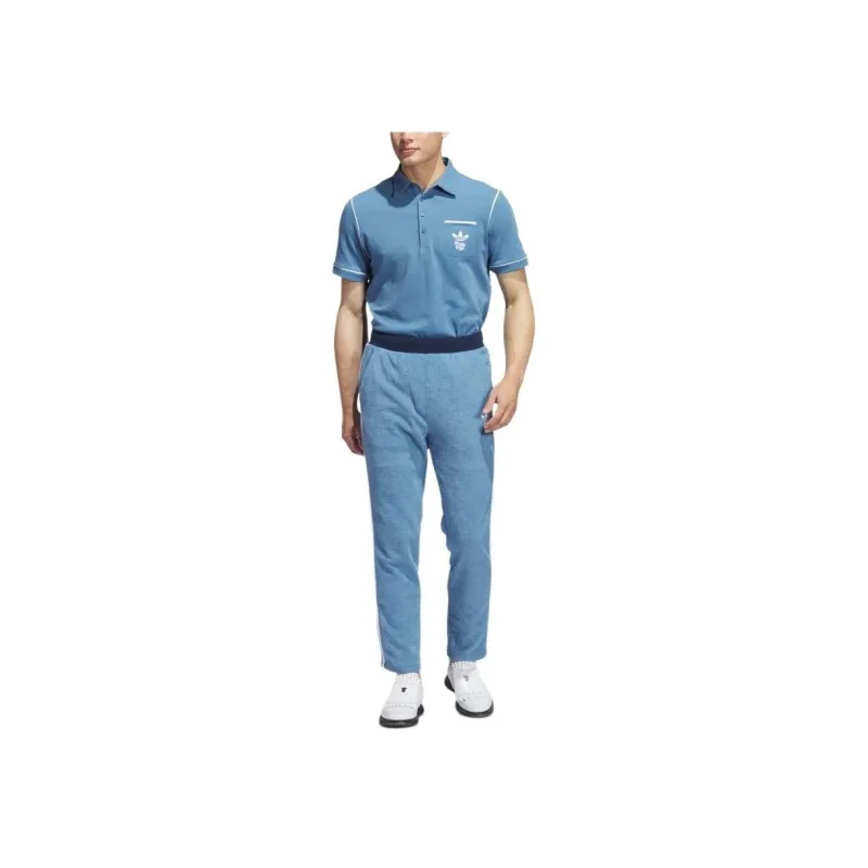 Adidas Originals Knitted Sweatpants Men Blue-3