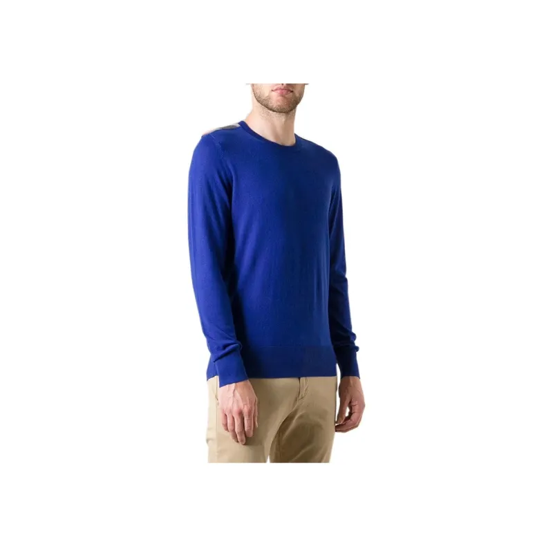 Burberry Cashmere Sweaters Men Blue-1