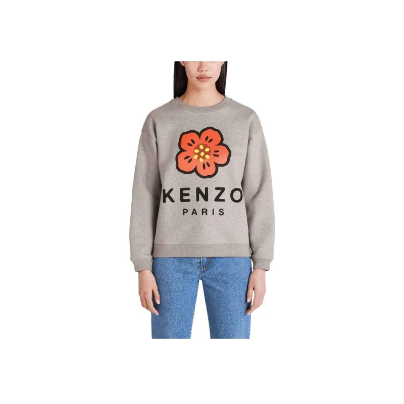 KENZO Broke Flower Sweatshirt 'Pearl Grey'-4