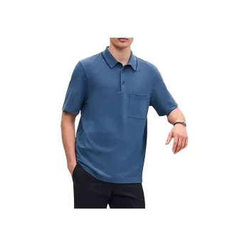 HERMES SS25 Polo Shirt Men's Dark Blue