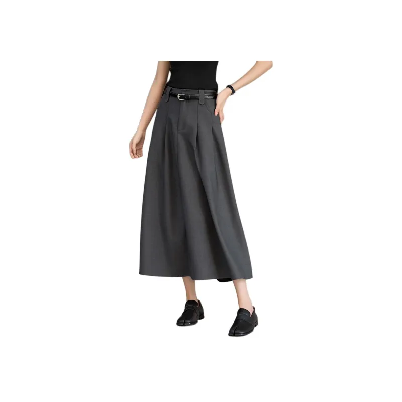 XWI Casual Long Skirt Women's Heather Gray-1