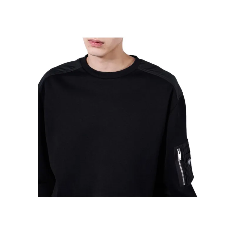 PRADA Logo Plaque Crewneck Sweatshirt-1