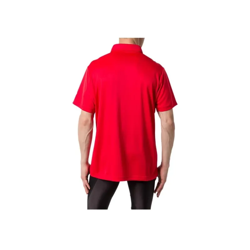Asics Button down Polo Shirts Men Red-0