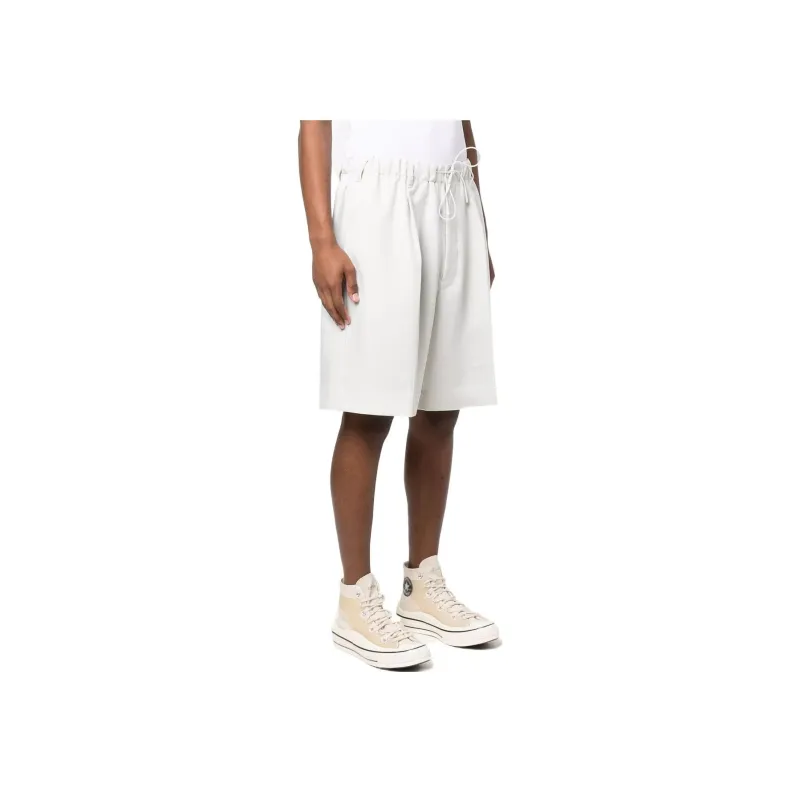 Y 3 Knee Length Shorts Men's Light Gray-4