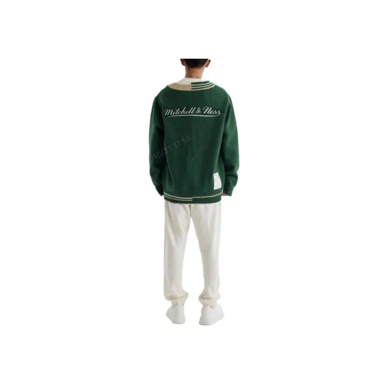 Mitchell Ness Sweaters Unisex Green-4