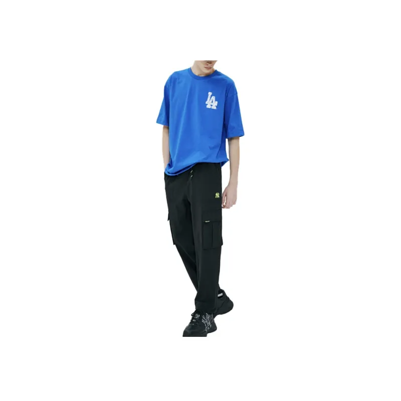 MLB Drop Shoulder Sleeve T Shirt Unisex Blue-2