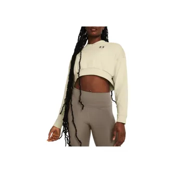 Under Armour UA Rival Terry Oversized Crop Sweatshirt Women's Khaki