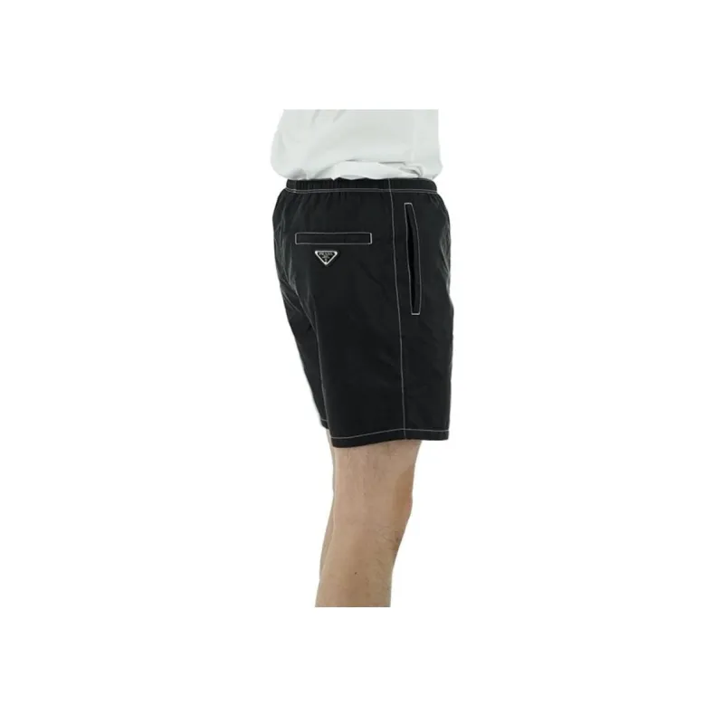 PRADA Logo plaque Swim Shorts-6
