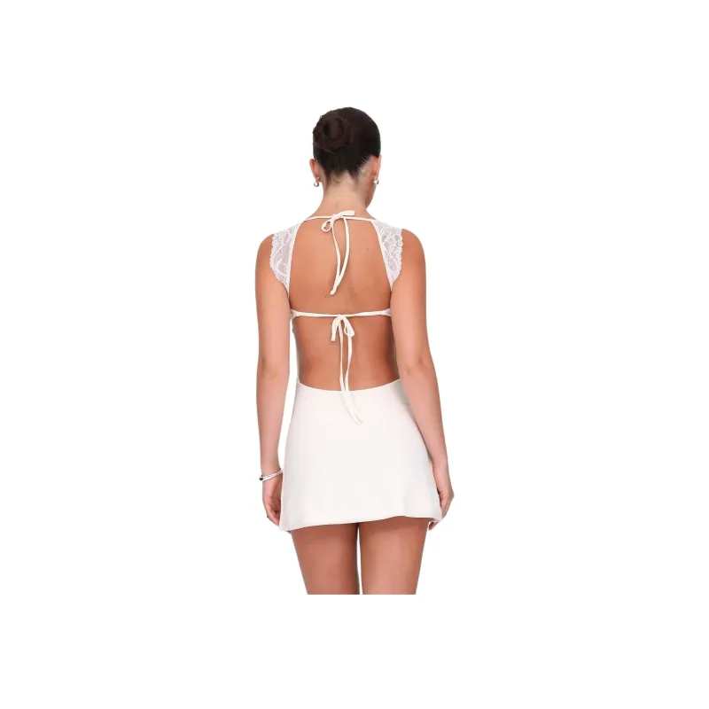 Tiger Mist NYOMI MINI DRESS Slip Dress Women's Neutral Color-4