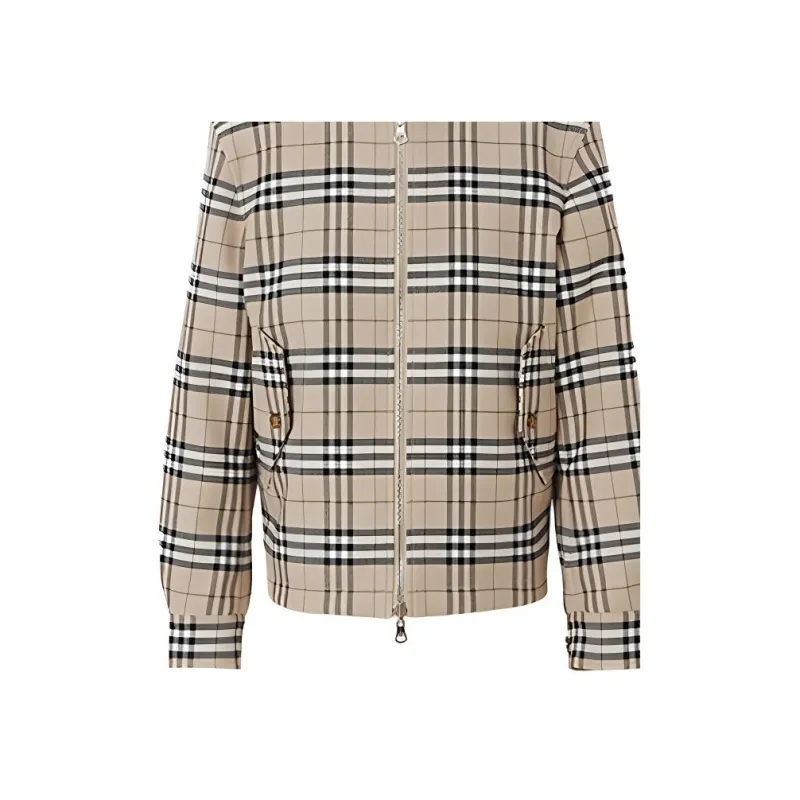 Burberry Reversible Check Wool Cotton Harrington Jacket-5