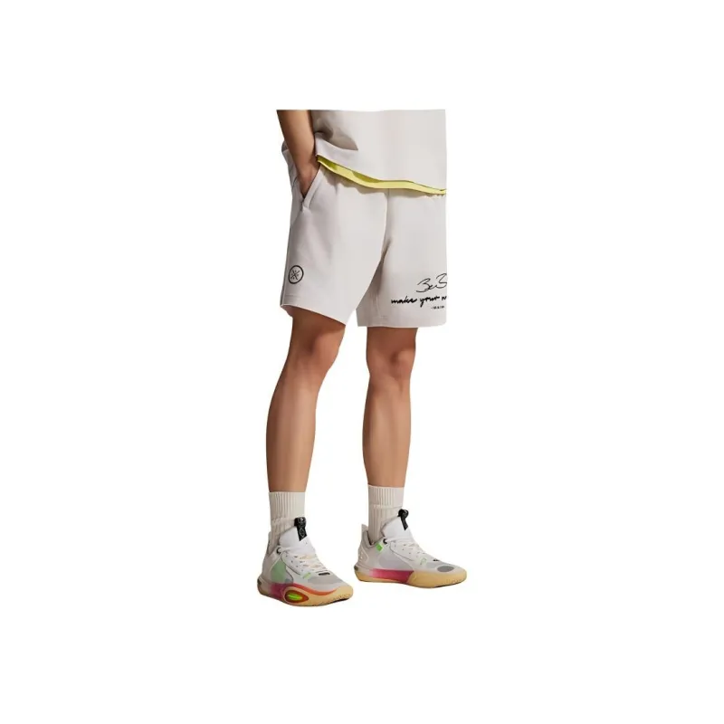 LiNing Casual Shorts Men's Heather Gray Tile Gray-3