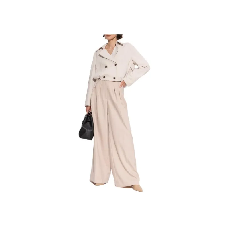 THEORY Admiral Crepe Double Breasted Crop Trench Coat-2