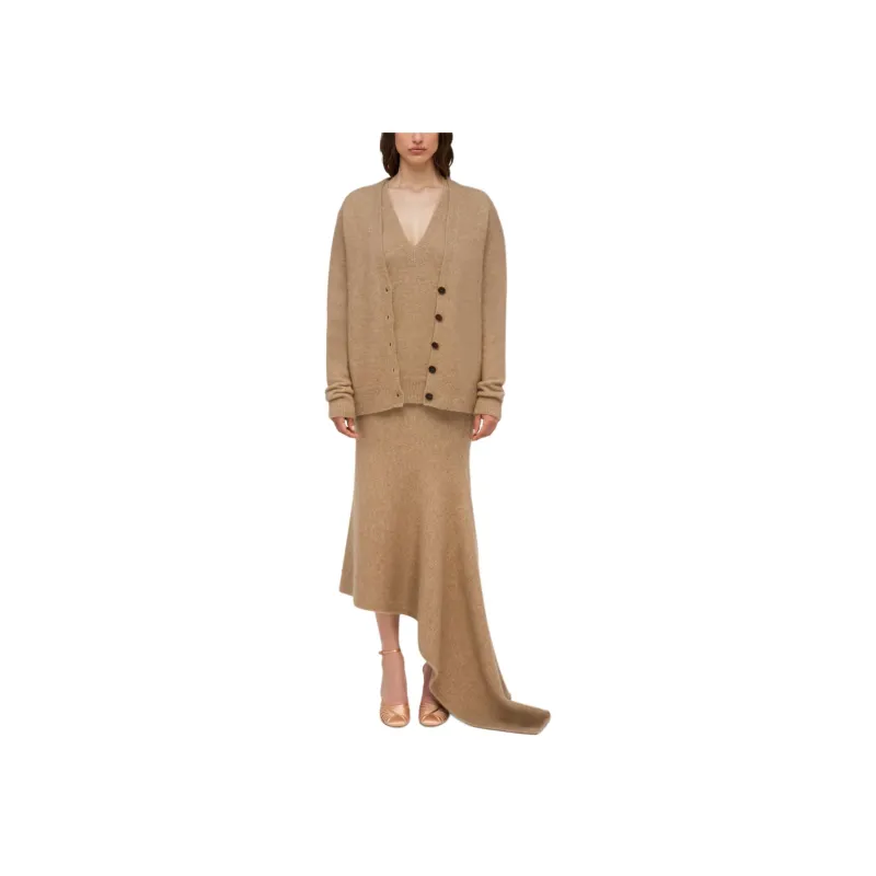 Ferragamo Plunging V Neck Knitted Cardigan-1
